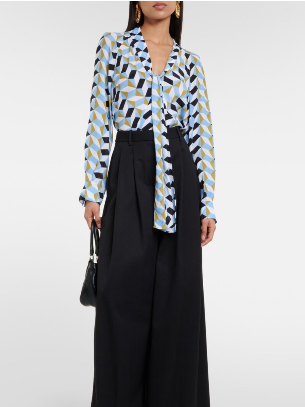 Dorothee Schumacher Geometric Print Blouse Top Sz 2